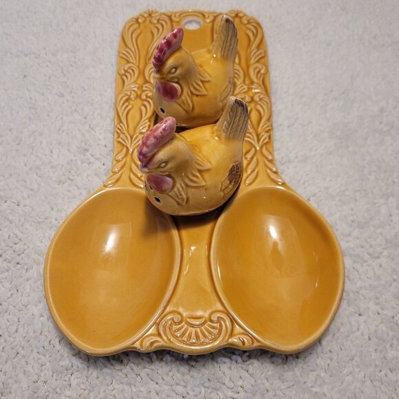 Vintage Ceramic Rooster Set - Picture 2 of 7